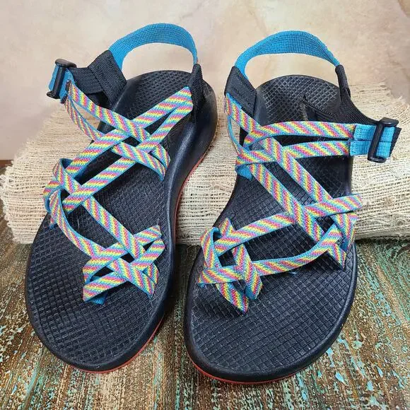 Colorful Womens Chaco Fiesta ZX2 Yampa Vibram Hiking Sandals Size 7 - Picture 5 of 5